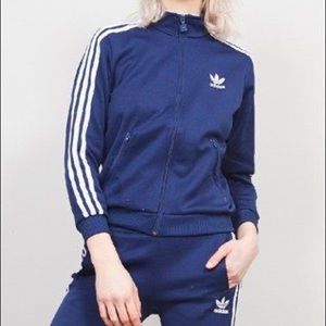 adidas womens blue tracksuit